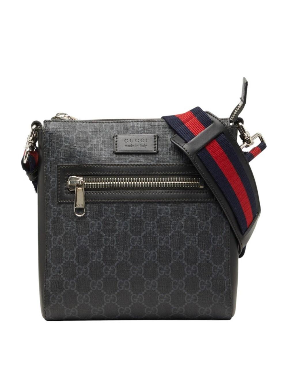 Gucci Web Strap Front Zip Messenger Bag #298779G81B